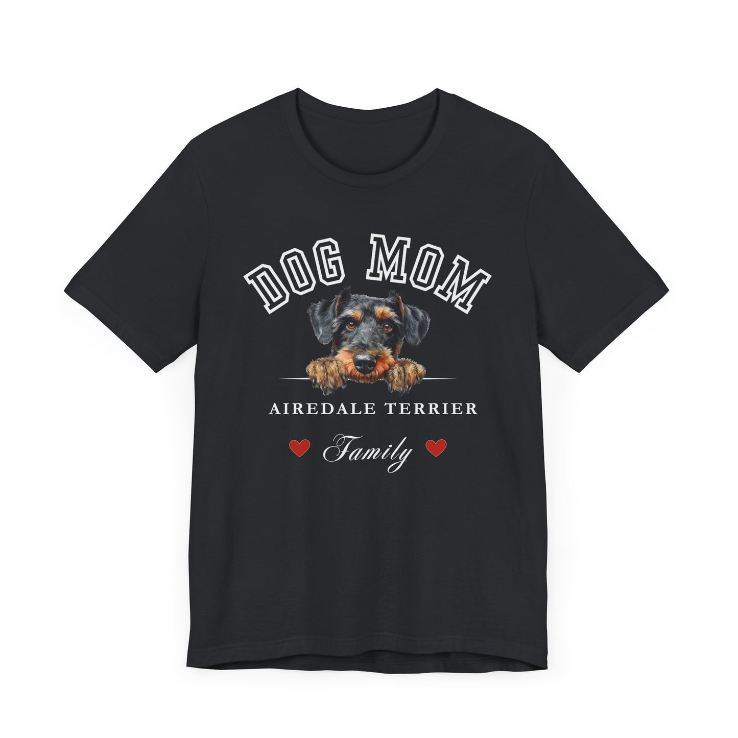 Airedale Terrier Mom Family T-Shirt - Mother’s Day Gift for Dog Lovers