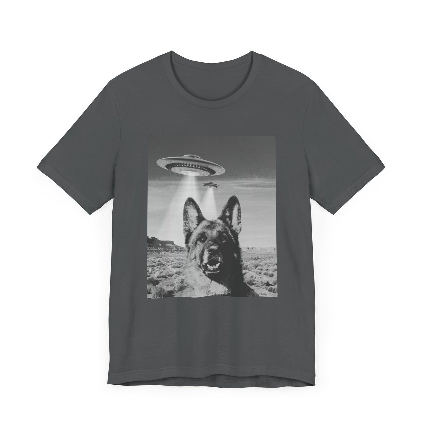 Funny German Shepherd Alien Selfie T-Shirt