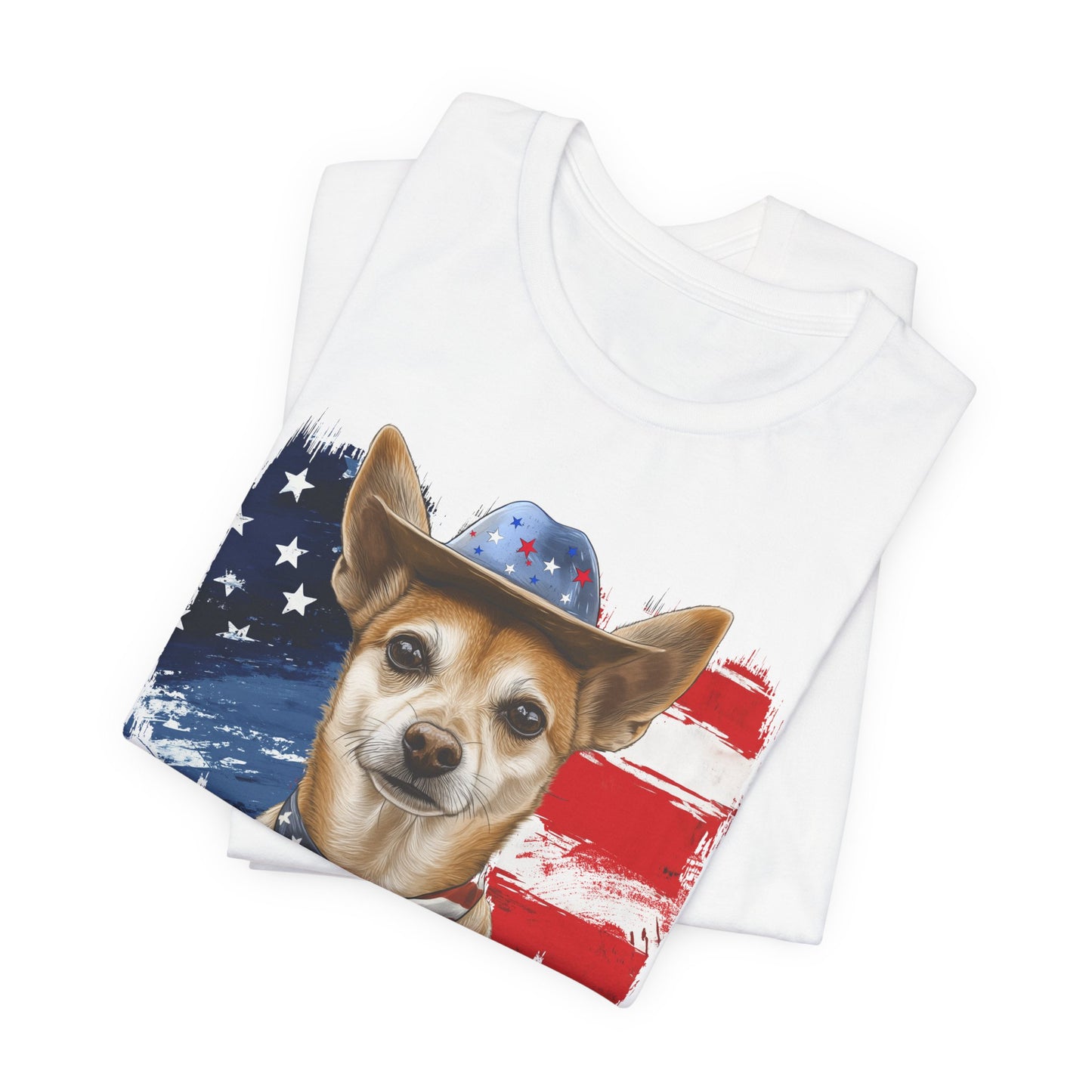 Xolo Patriotic T-Shirt "Born to Bark Free"