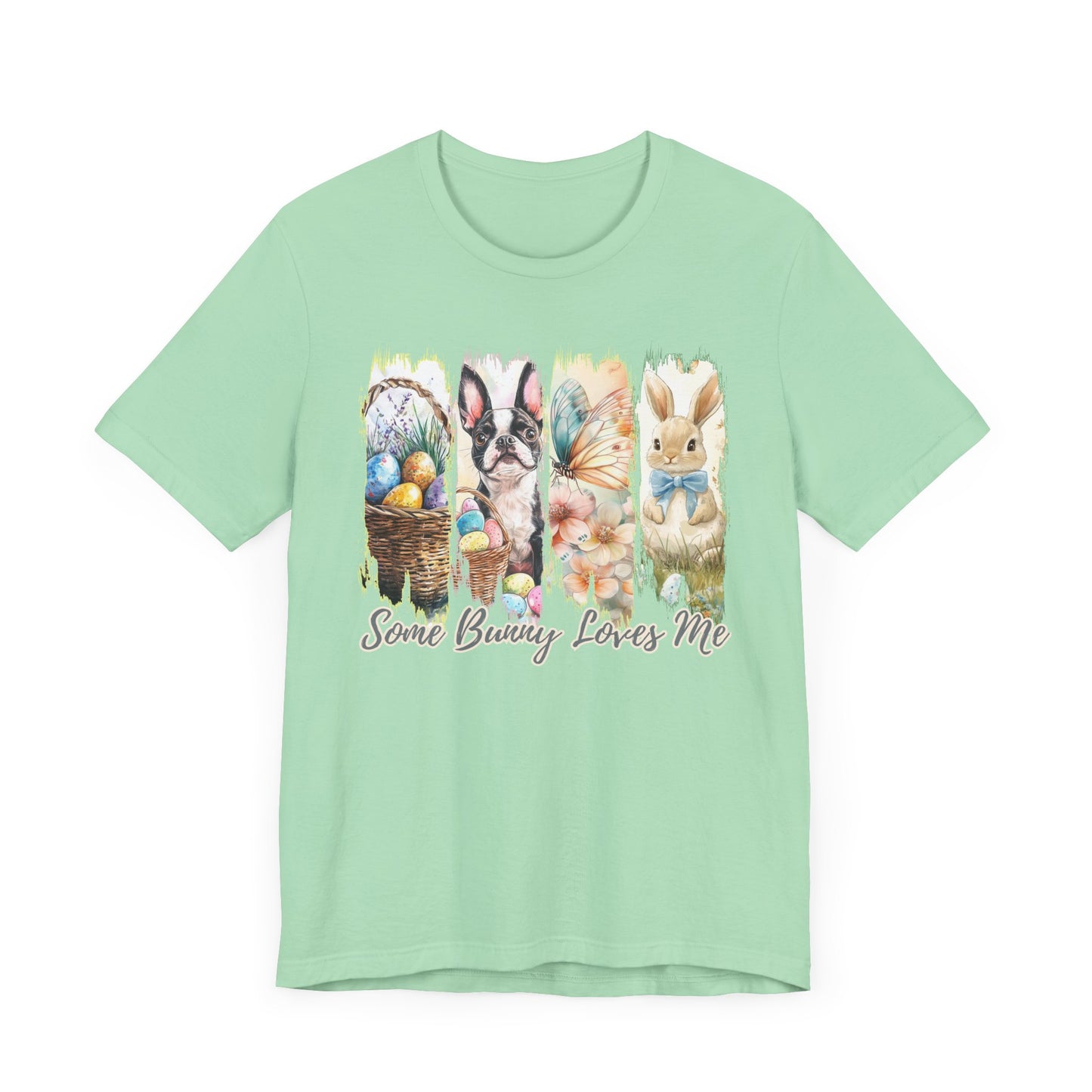 Boston Terrier Easter T-Shirt – "Some Bunny Loves Me"