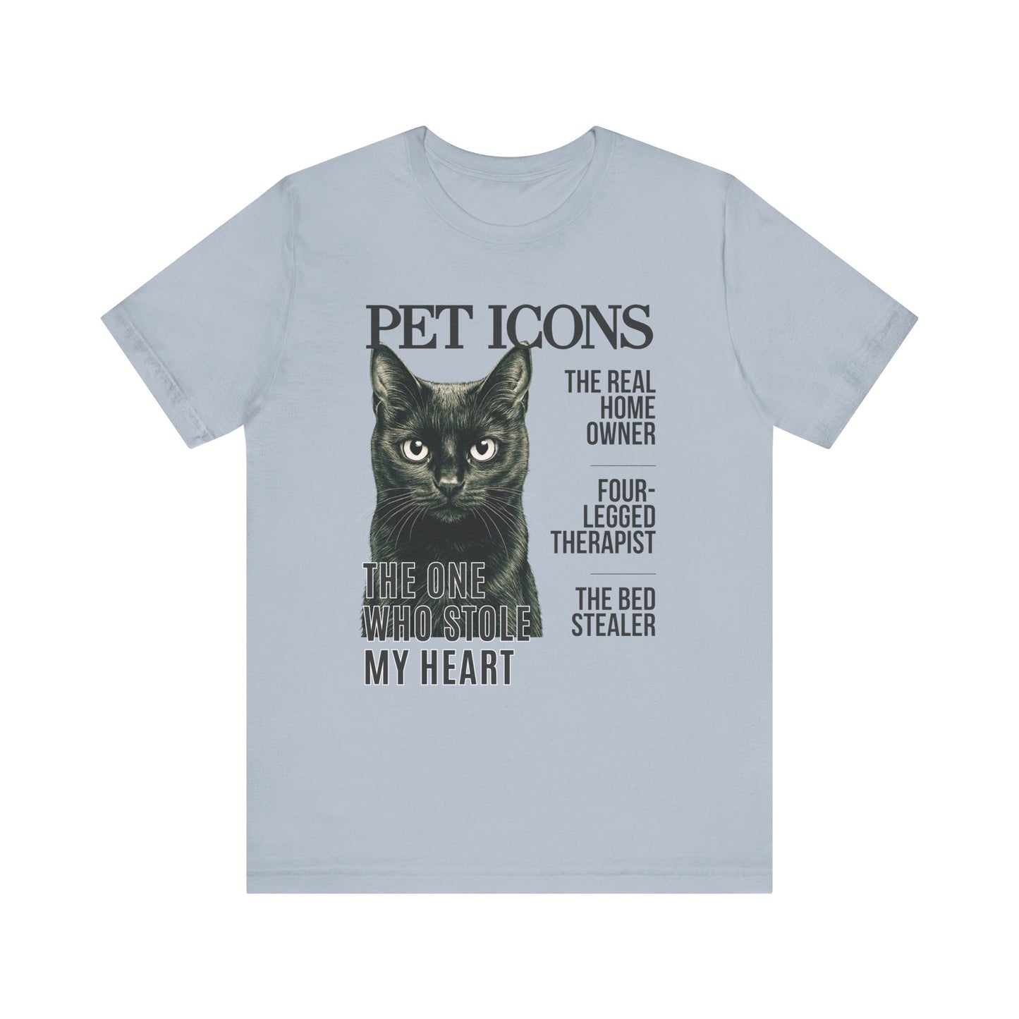 Pet Icons T-shirt - Black Cat Edition