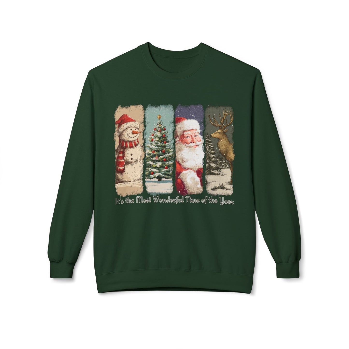 Santa Claus – Vintage Brush Stroke Christmas Sweater