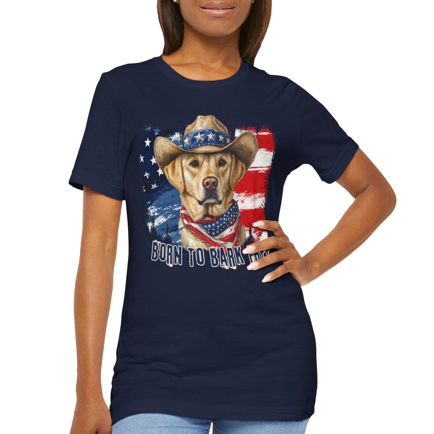 yellow labrador patriotic t-shirt, independance day, 4th of july dog lover shirt