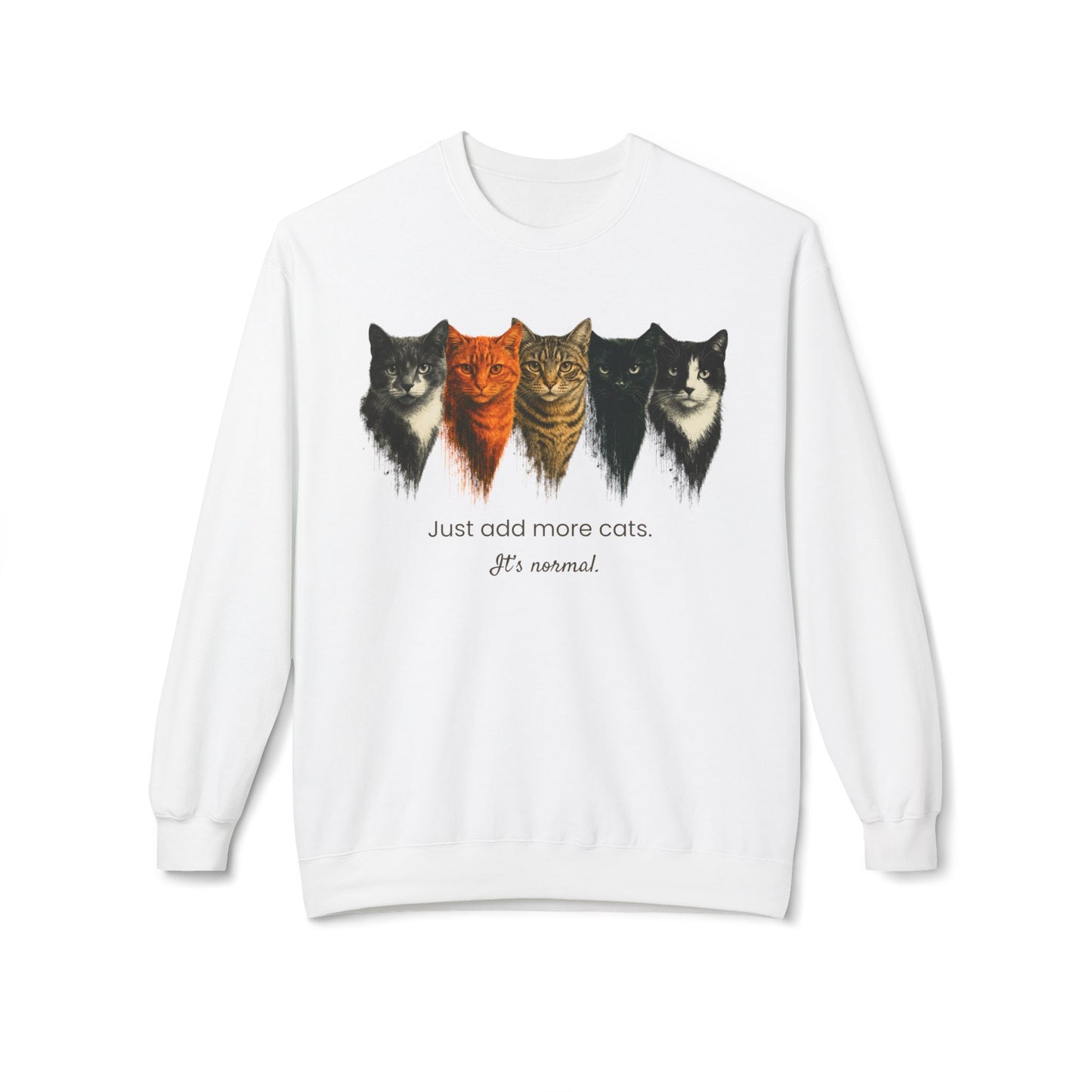 Just Add More Cats. It's Normal – Customizable Cat Lover Sweatshirt