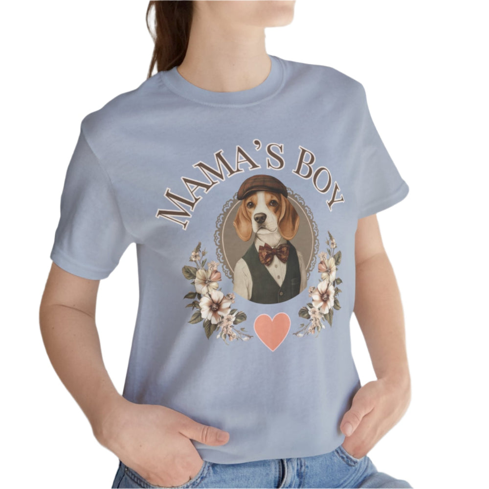 vintage shabby chic style beagle t-shirt mama's boy