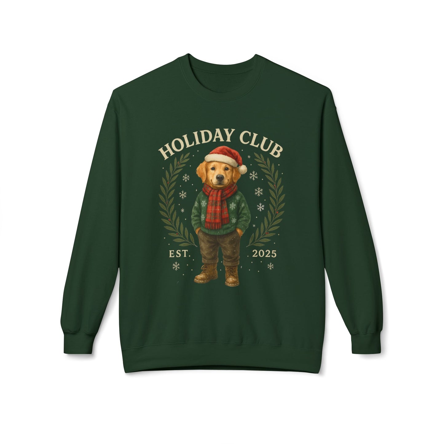 Golden Retriever Holiday Club Christmas Sweater