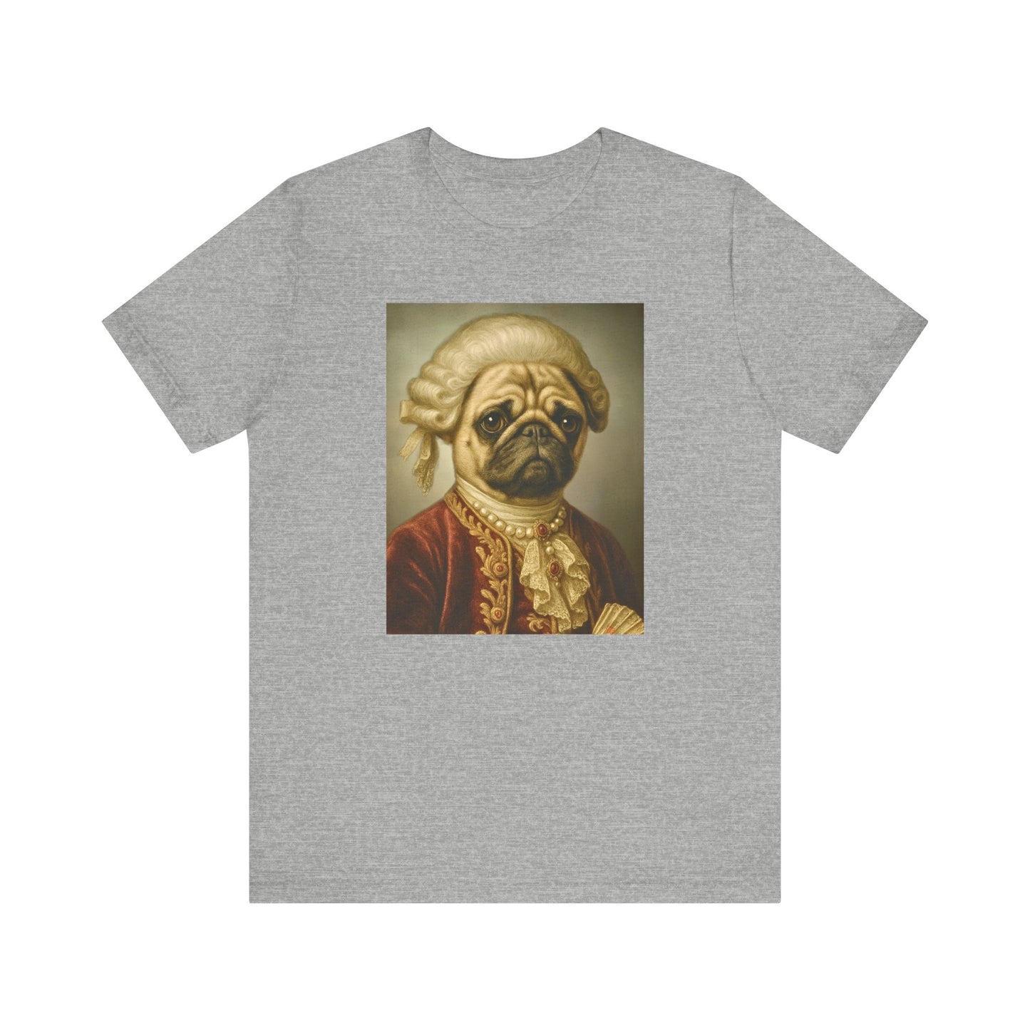 Royal Pug Portrait Tee – Customizable Aristocrat Dog Shirt