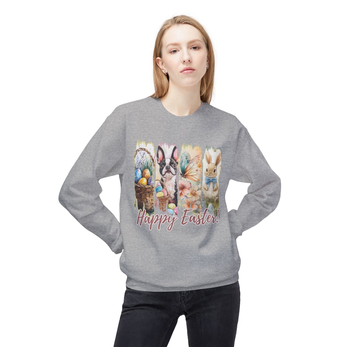 Boston Terrier Dog Lover Easter Sweatshirt
