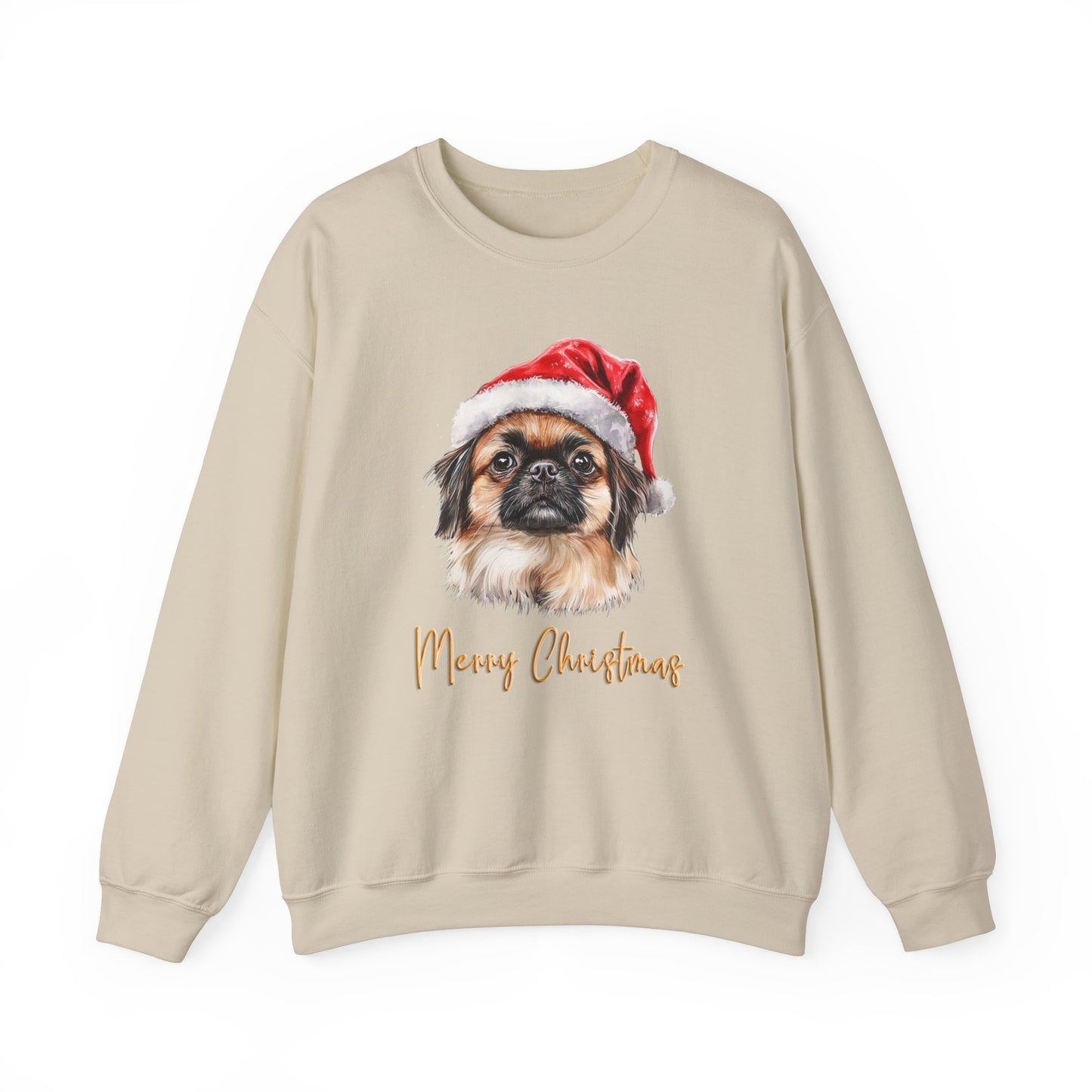Pekingese In A Santa Hat Sweatshirt