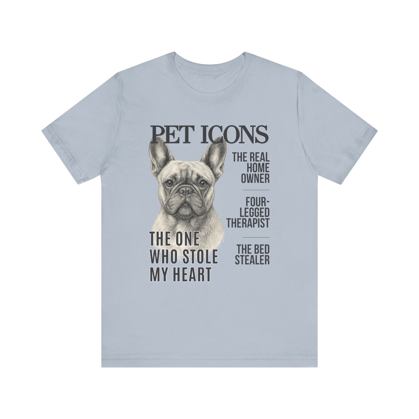 Pet Icons T-shirt - Frenchie Edition