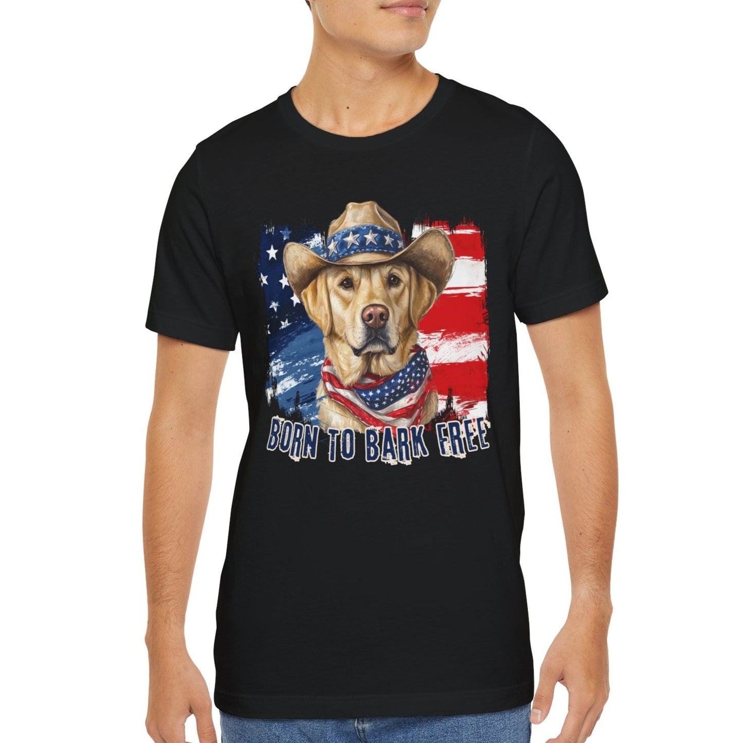 yellow labrador patriotic t-shirt, independance day, 4th of july dog lover shirt