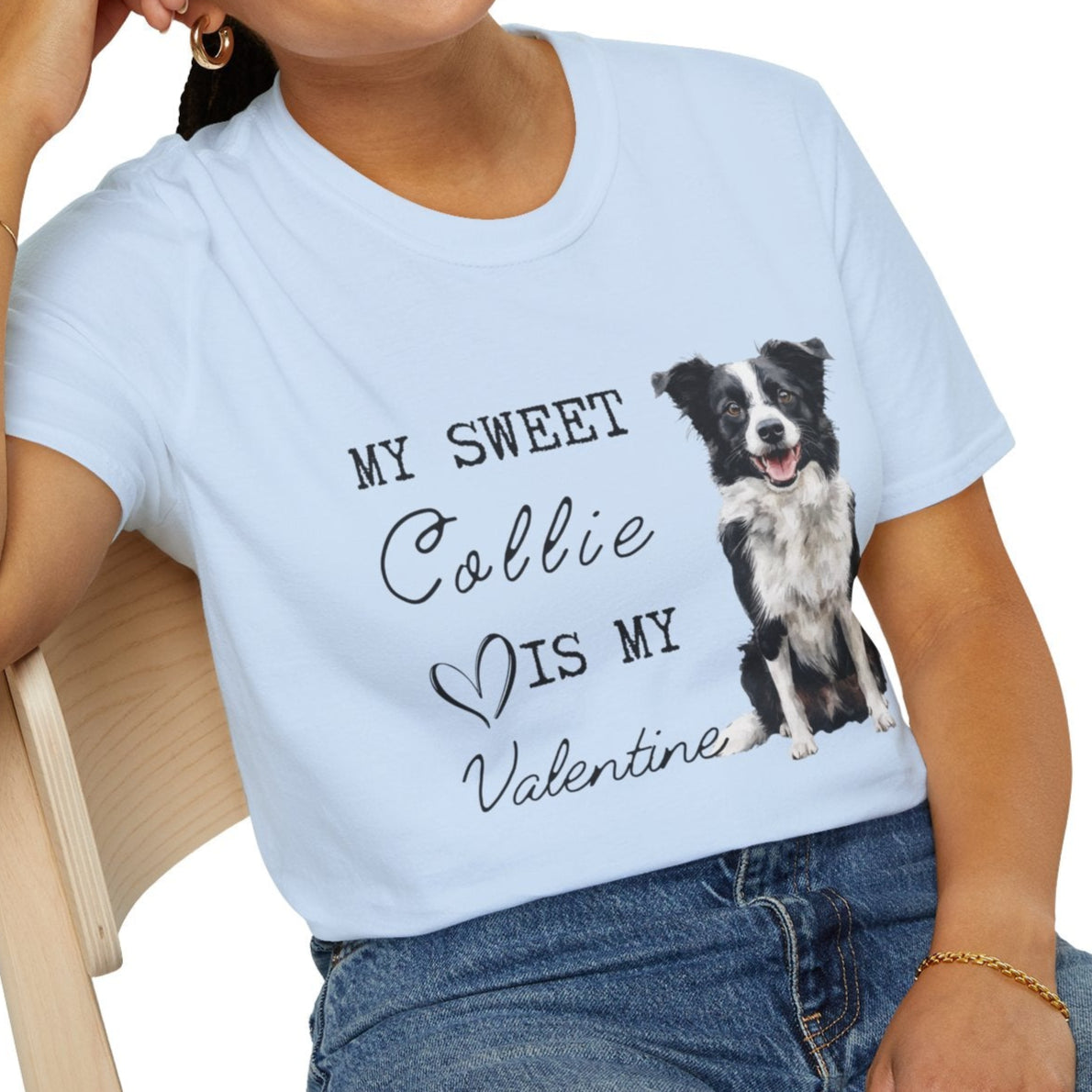 Border Collie Valentine's Day Shirt