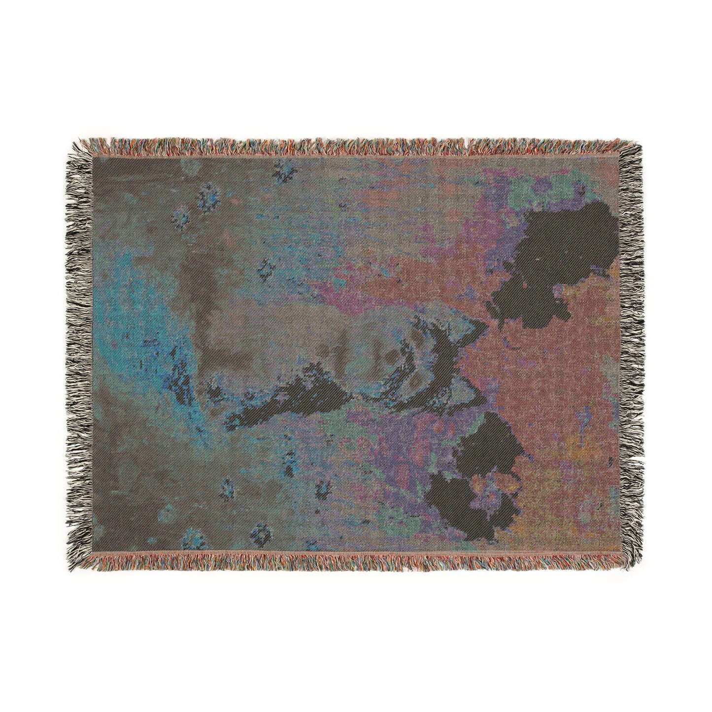 Westie in a Wildflower Meadow – Woven Blanket - Floral Dog Design for Home Comfort - Customization available