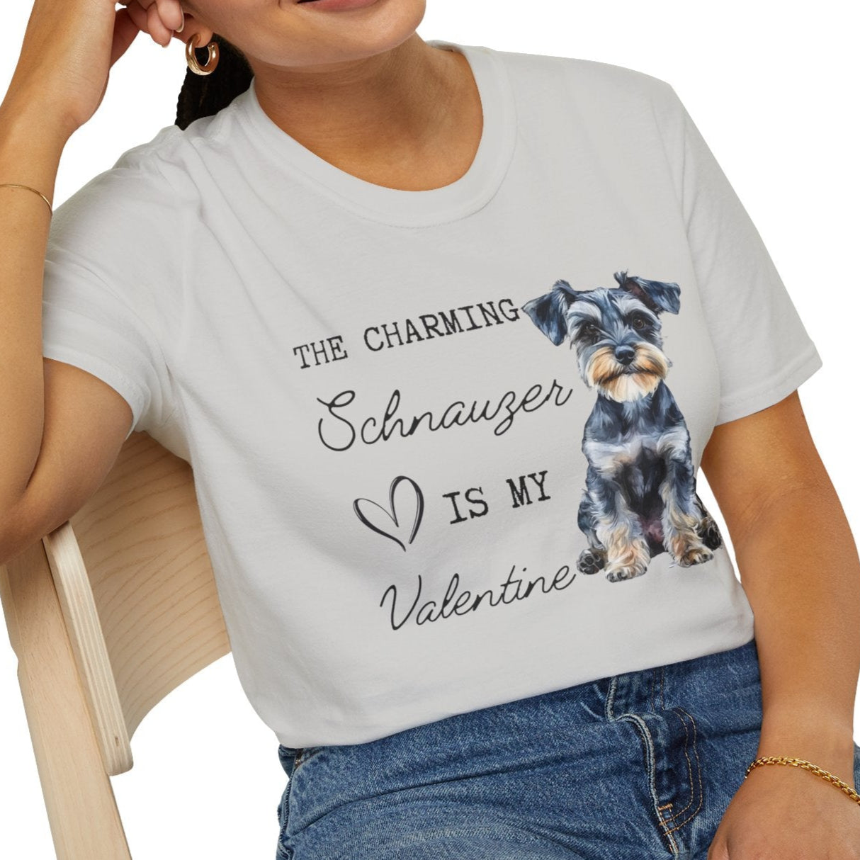Schnauzer - The Charming Schnauzer is My Valentine - Shirt