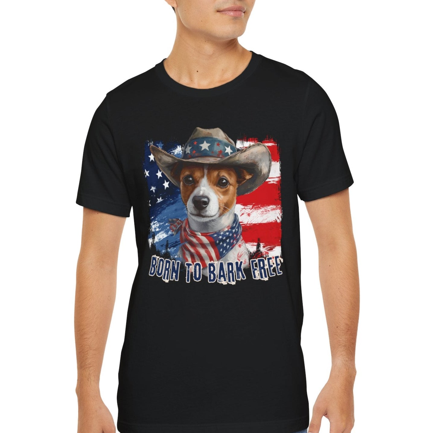 born to bark free jack russel patriotic t-shirt, 4th of july, independance day dog lover t-shirt