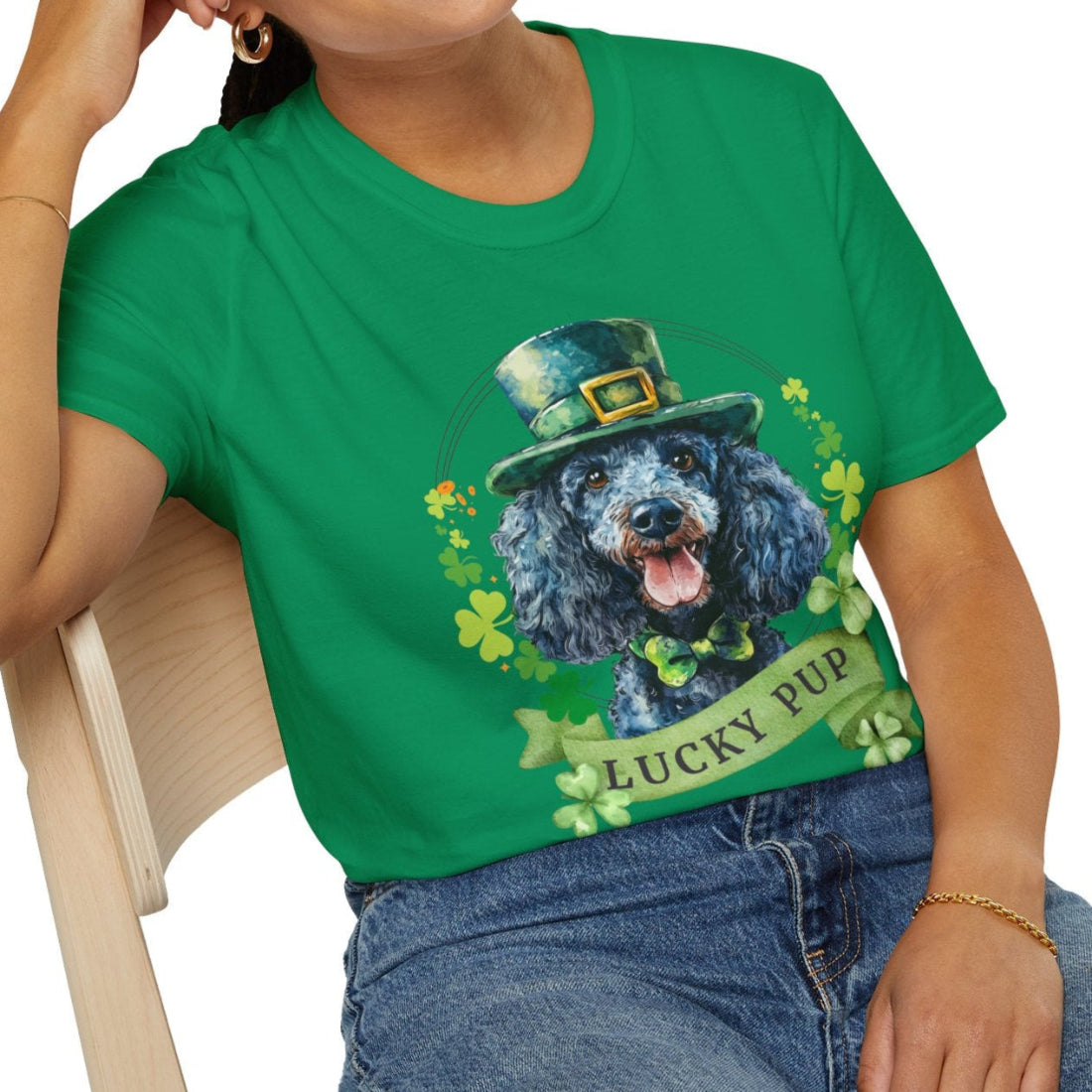 Poodle (Black Blue) - St. Patrick’s Day Dog Lover T-Shirt