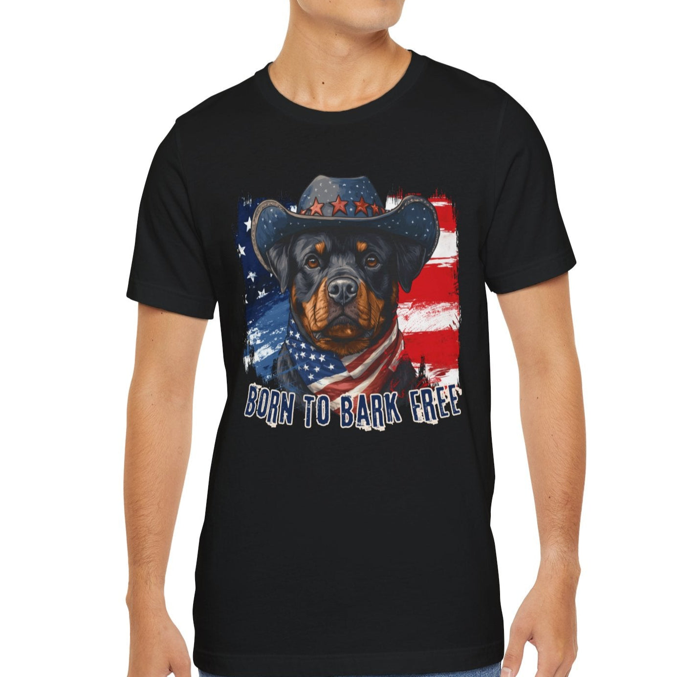 born to bark free rottweiler patriotic t-shirt, 4th of july, independance day dog lover t-shirt