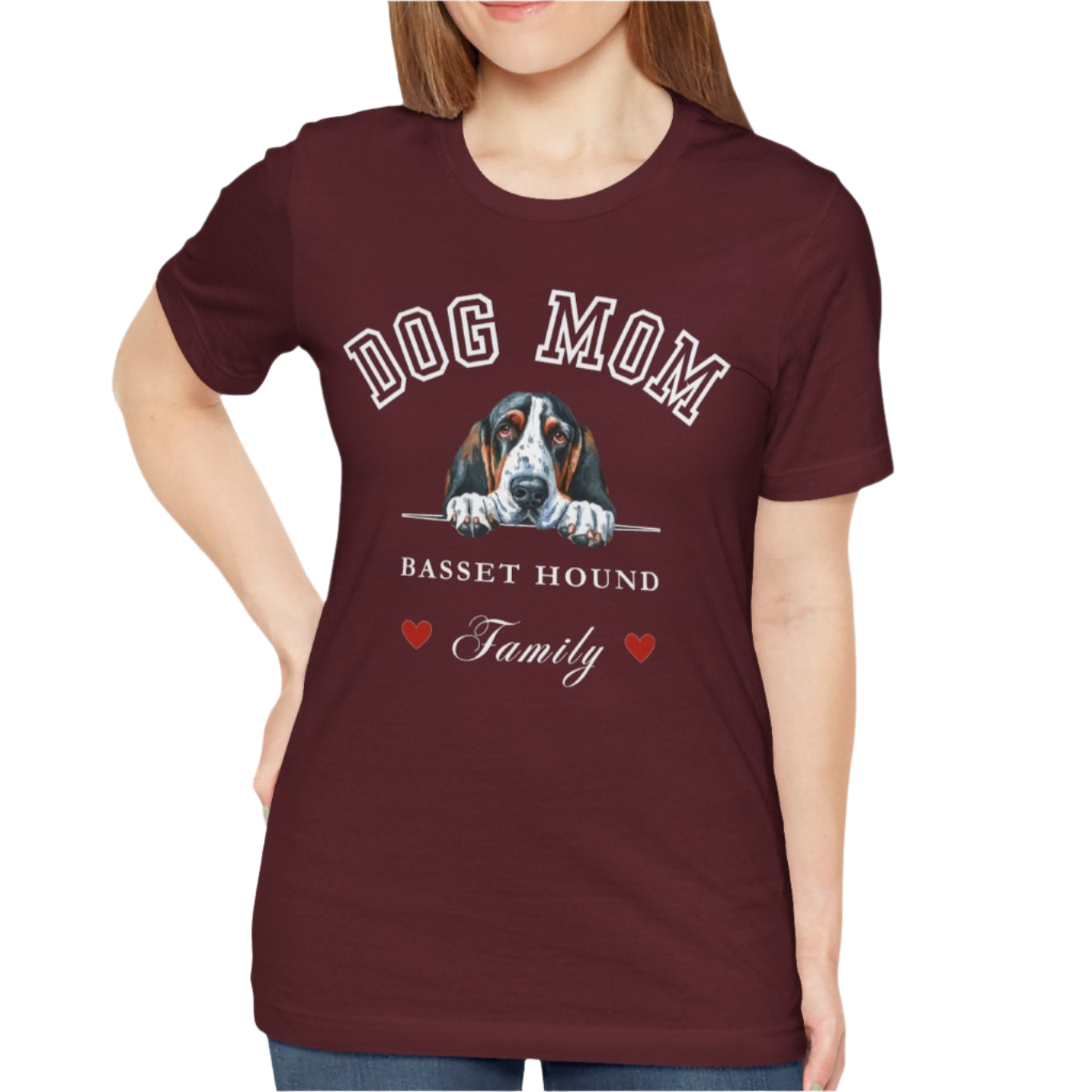 Busset Hound Mom Family T-Shirt - Mother’s Day Gift for Dog Lovers