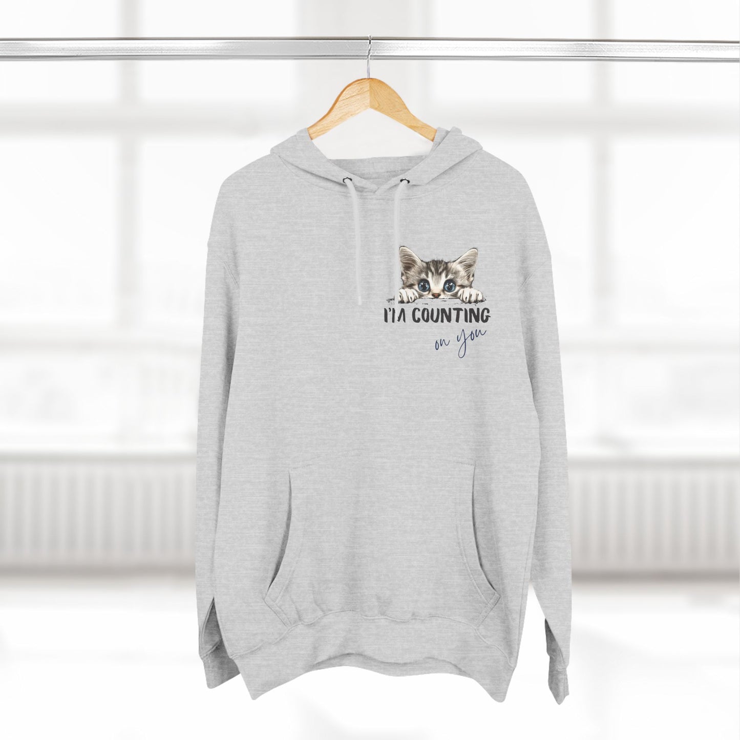 "I'm Counting on You" Kitten Hoodie – A Cozy Choice for Cat Lovers