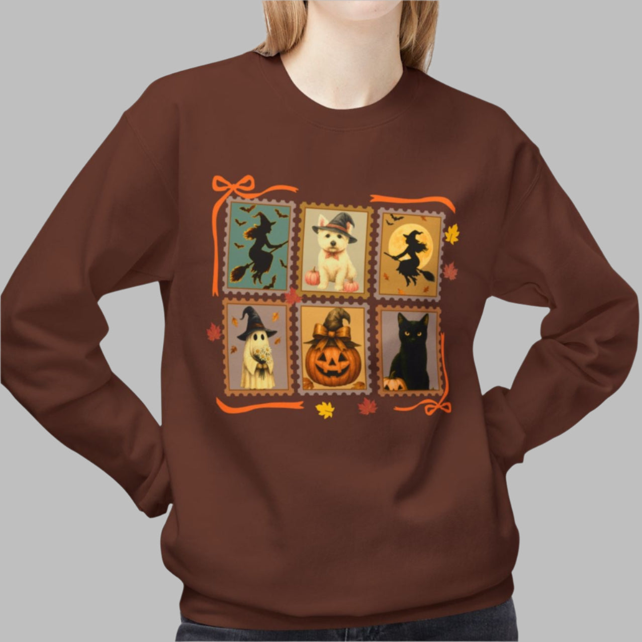 Halloween Westie Lover Stamp Sweatshirt – Personalized Halloween Pet Edition