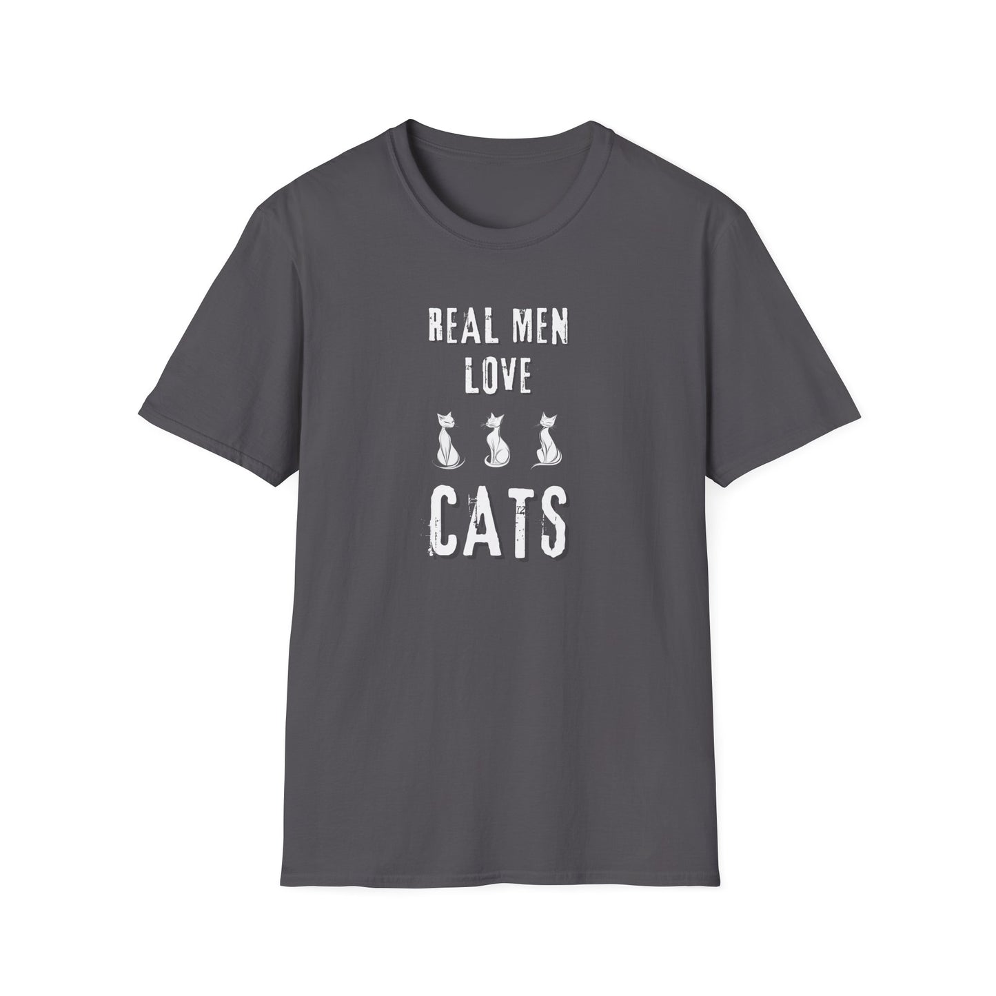 Real Men Love Cats - Unisex Softstyle T-Shirt