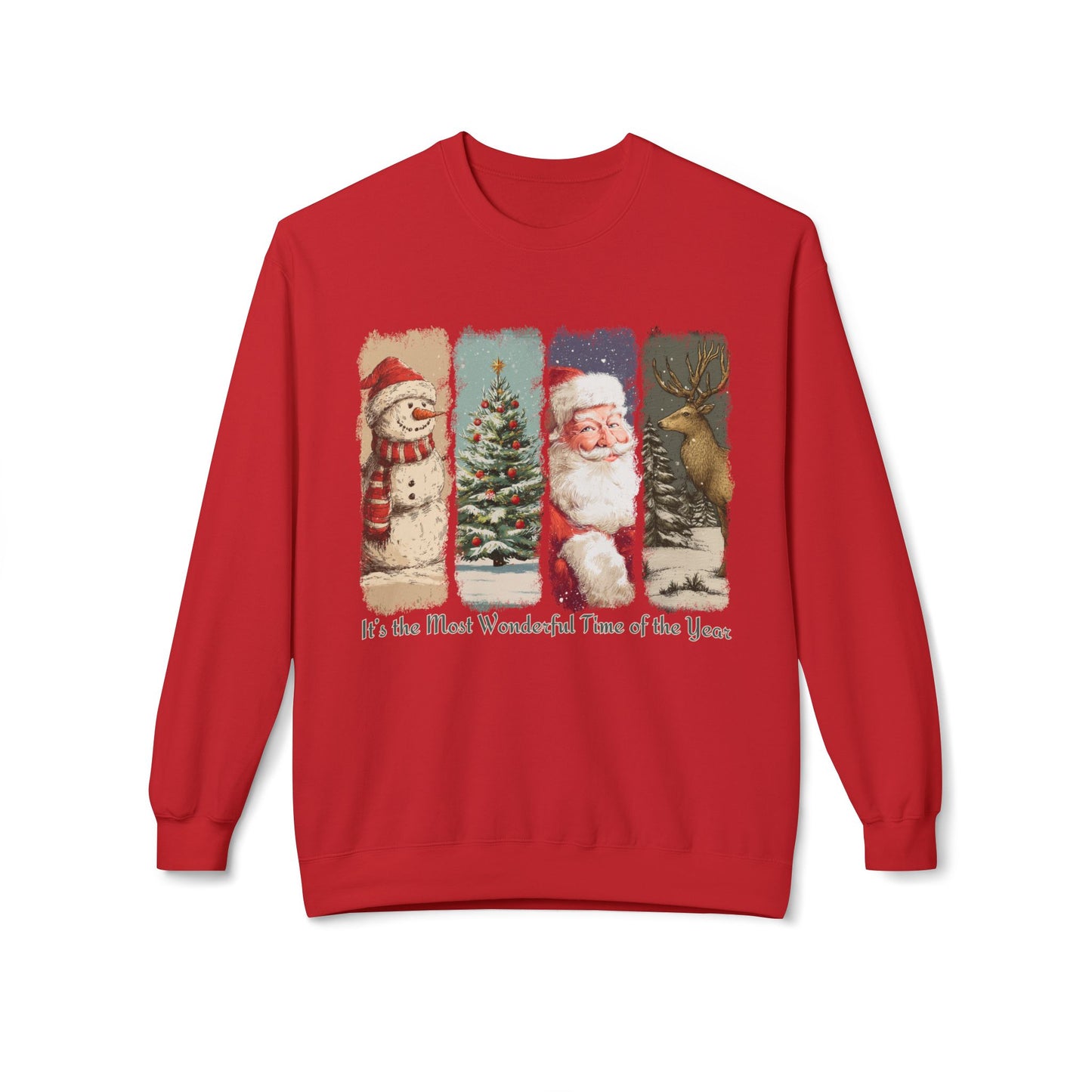 Santa Claus – Vintage Brush Stroke Christmas Sweater