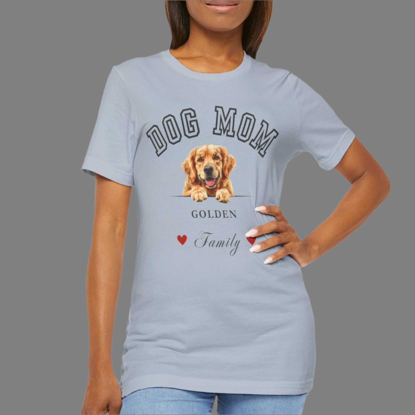 Golden Retriever Mom Family T-Shirt - Mother’s Day Gift for Dog Lovers