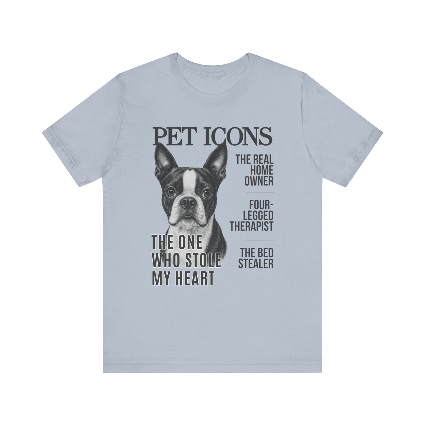 Pet Icons T-shirt - Boston Terrier Edition