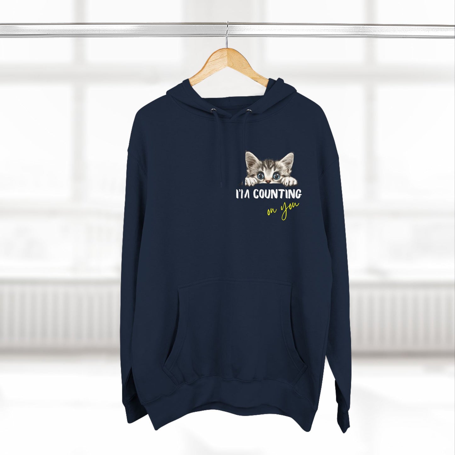 "I'm Counting on You" Kitten Hoodie – A Cozy Choice for Cat Lovers