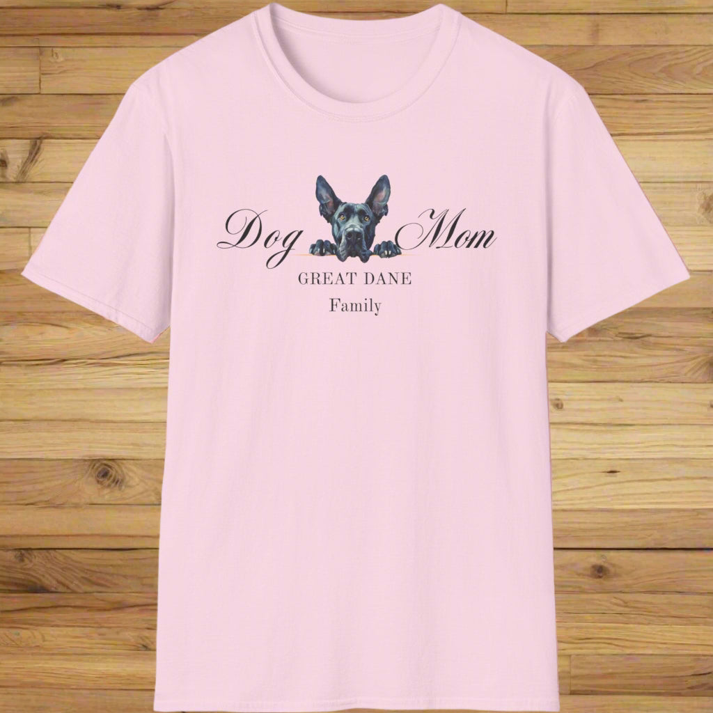great dane mom t-shirt, chocolate great dane lover gift