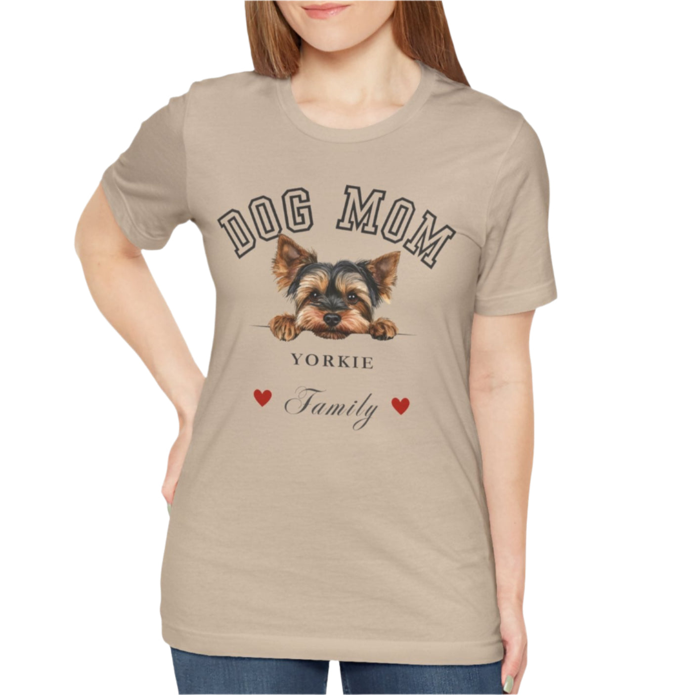 Yorkie Dog Mom Family T-Shirt - Mother’s Day Gift for Dog Lovers