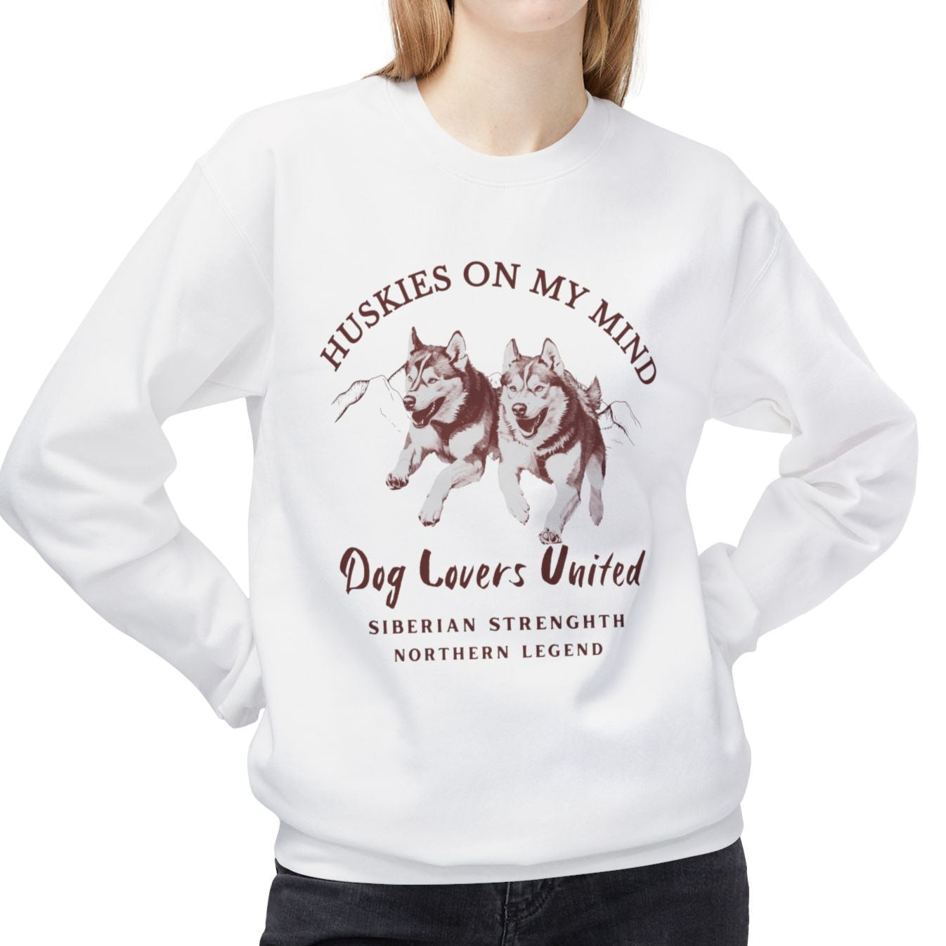 Siberian Husky Sweater for Dog Lovers - Huskies on My Mind