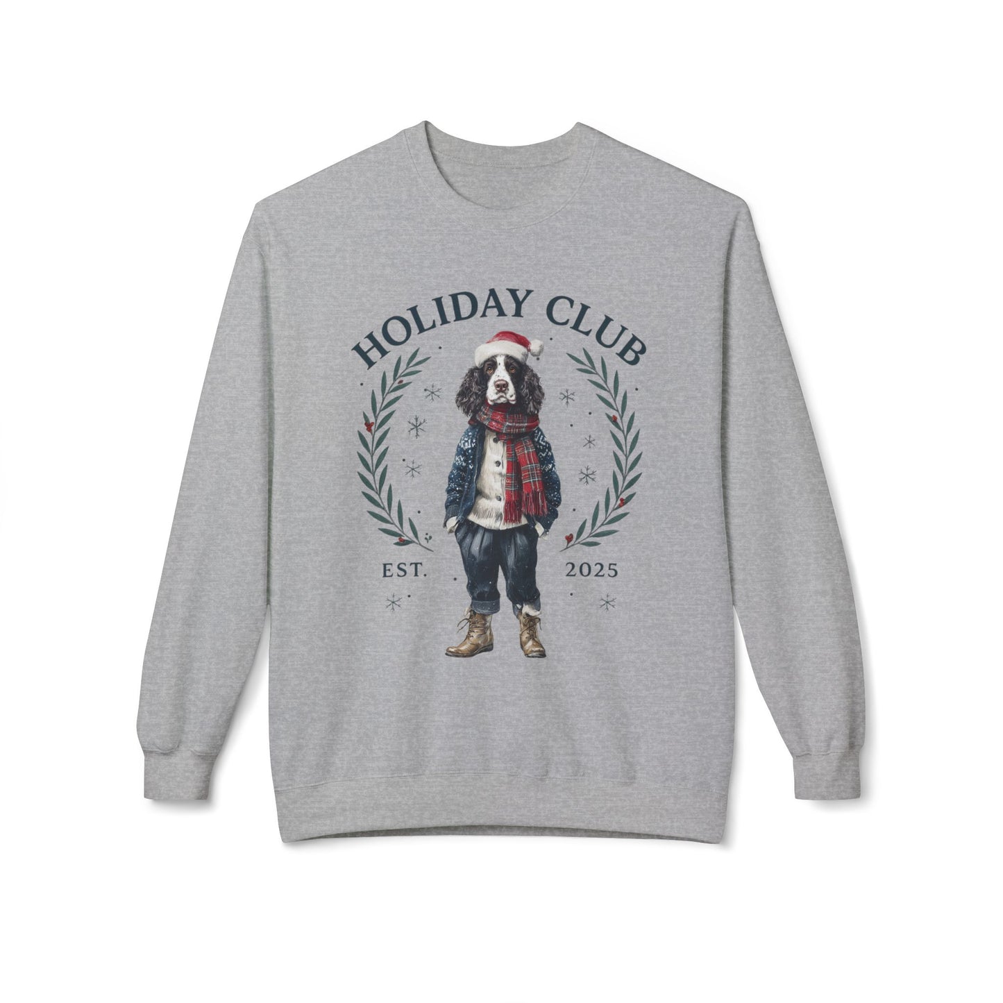 English Springer Spaniel Holiday Club Christmas Sweater