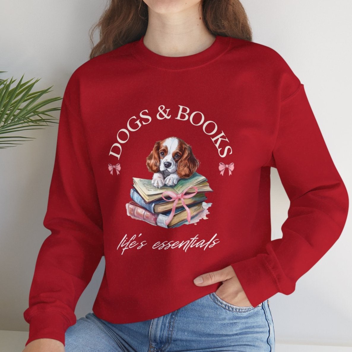 Cavalier King Charles "Dogs & Books" Sweatshirt