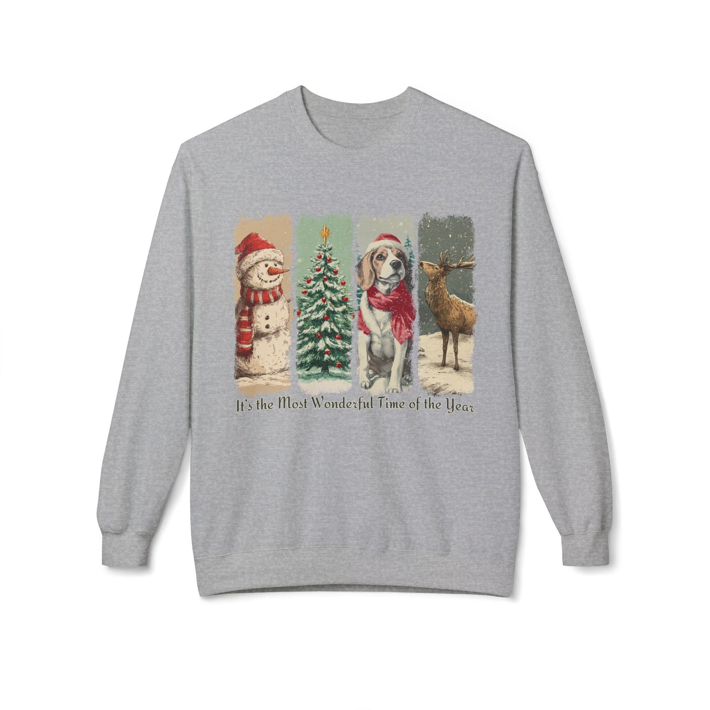 Beagle Santa – Vintage Brush Stroke Christmas Sweater