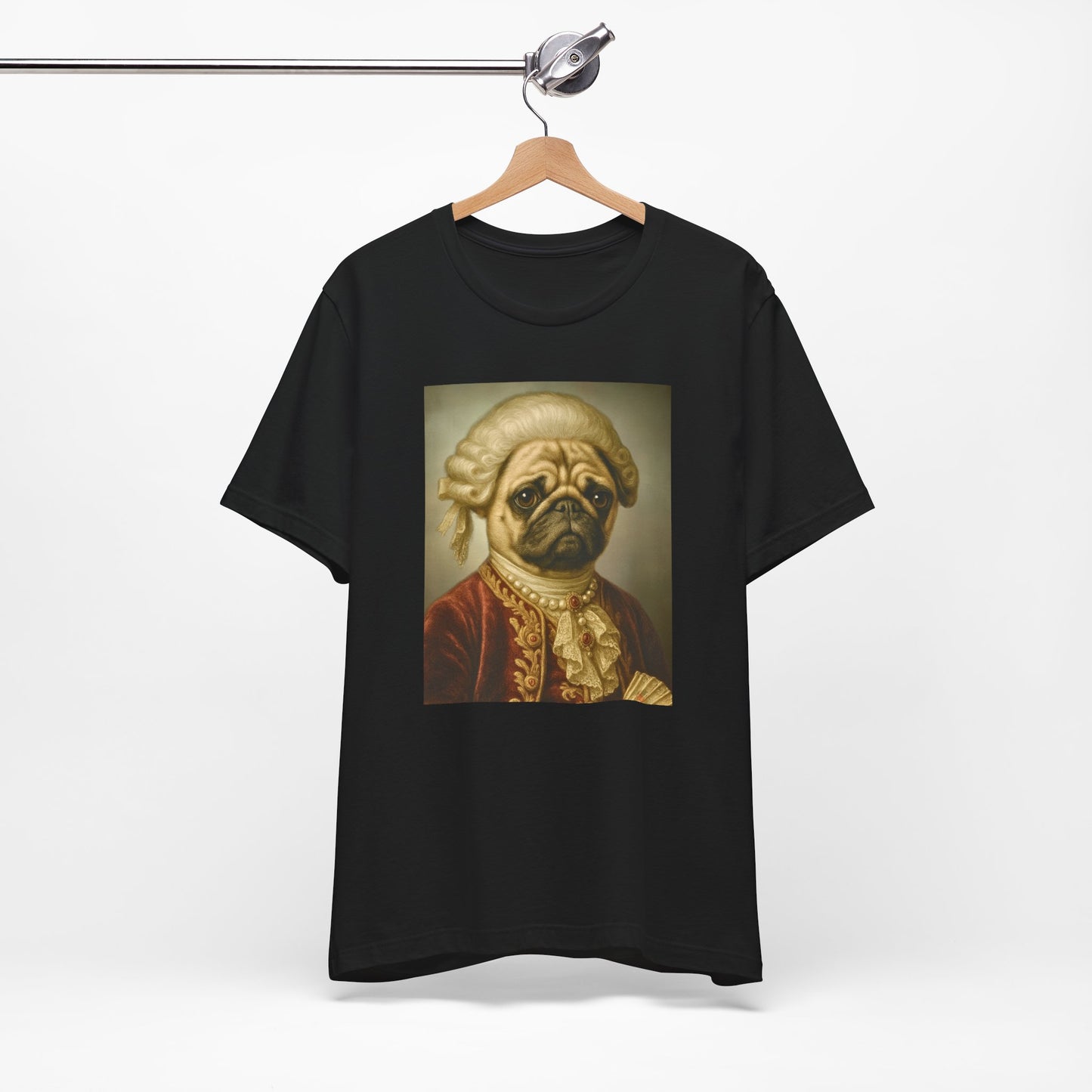 Royal Pug Portrait Tee – Customizable Aristocrat Dog Shirt