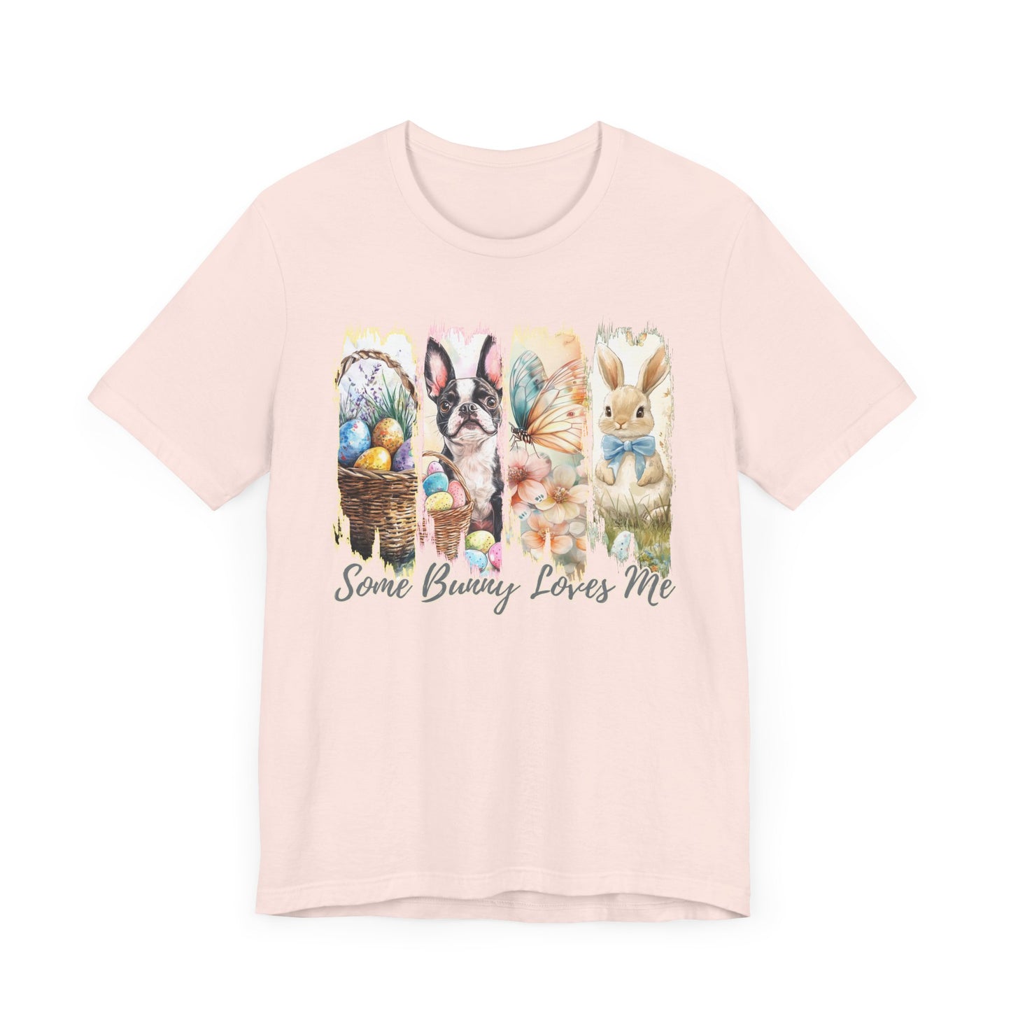 Boston Terrier Easter T-Shirt – "Some Bunny Loves Me"