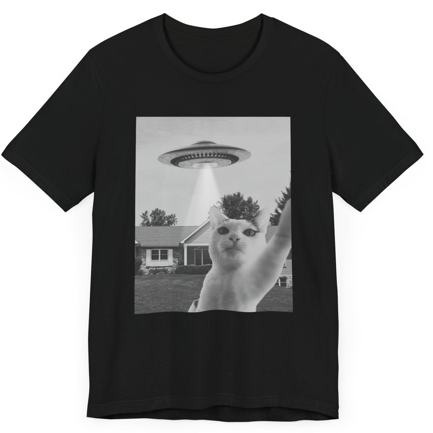 Funny Cat Alien Selfie T-Shirt