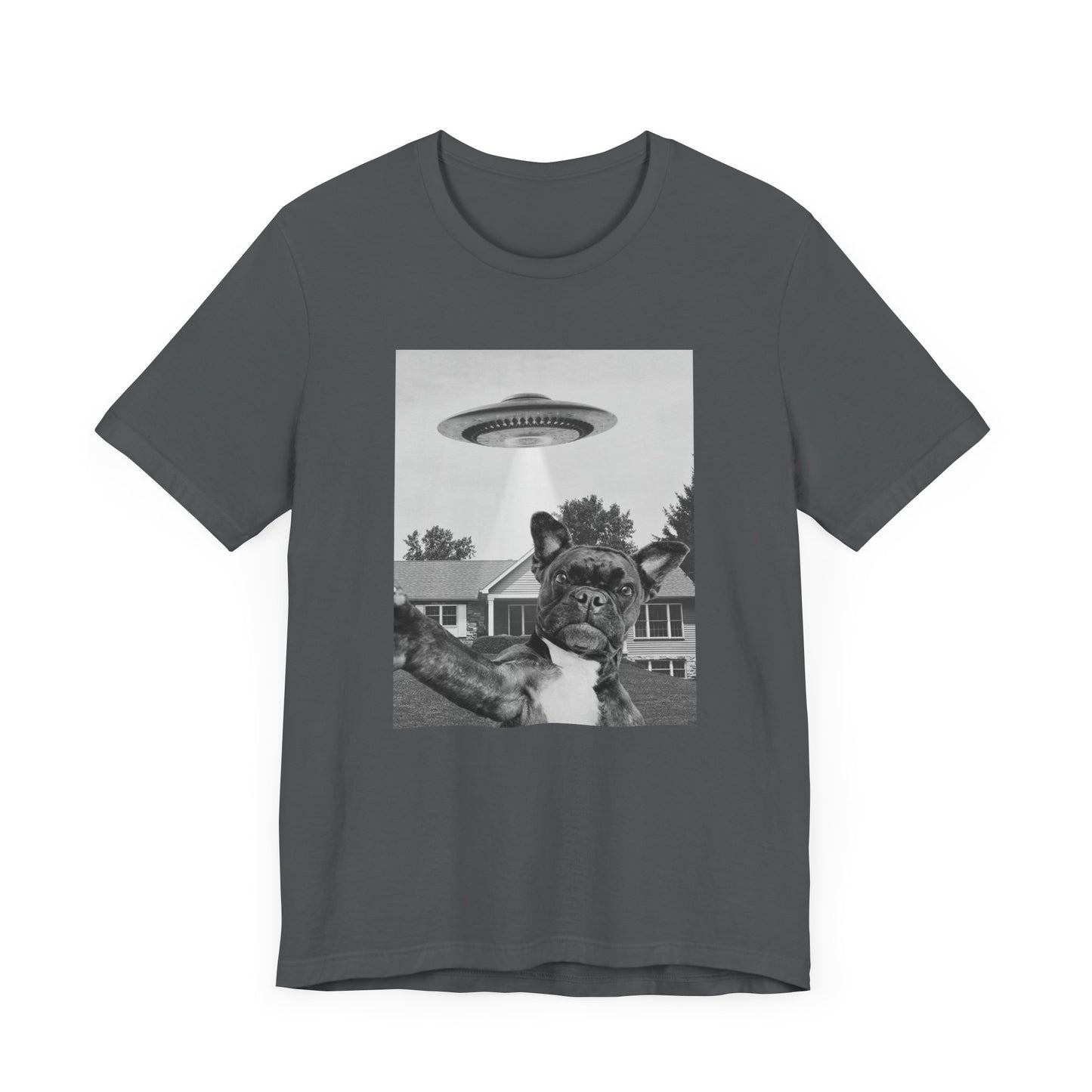 Funny Frenchie Alien Selfie T-Shirt
