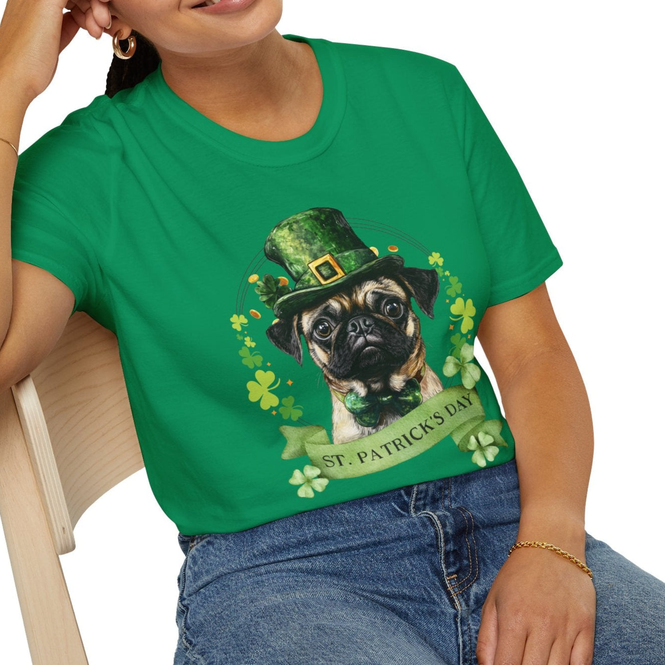 pug lover st. patrick's day t-shirt