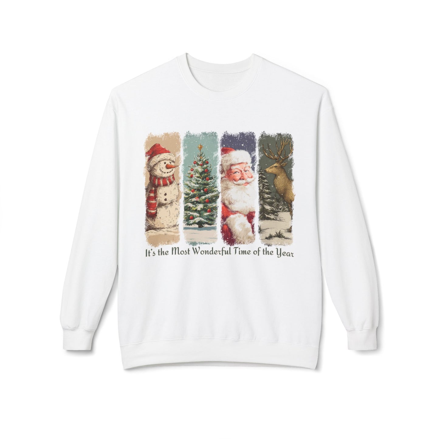 Santa Claus – Vintage Brush Stroke Christmas Sweater