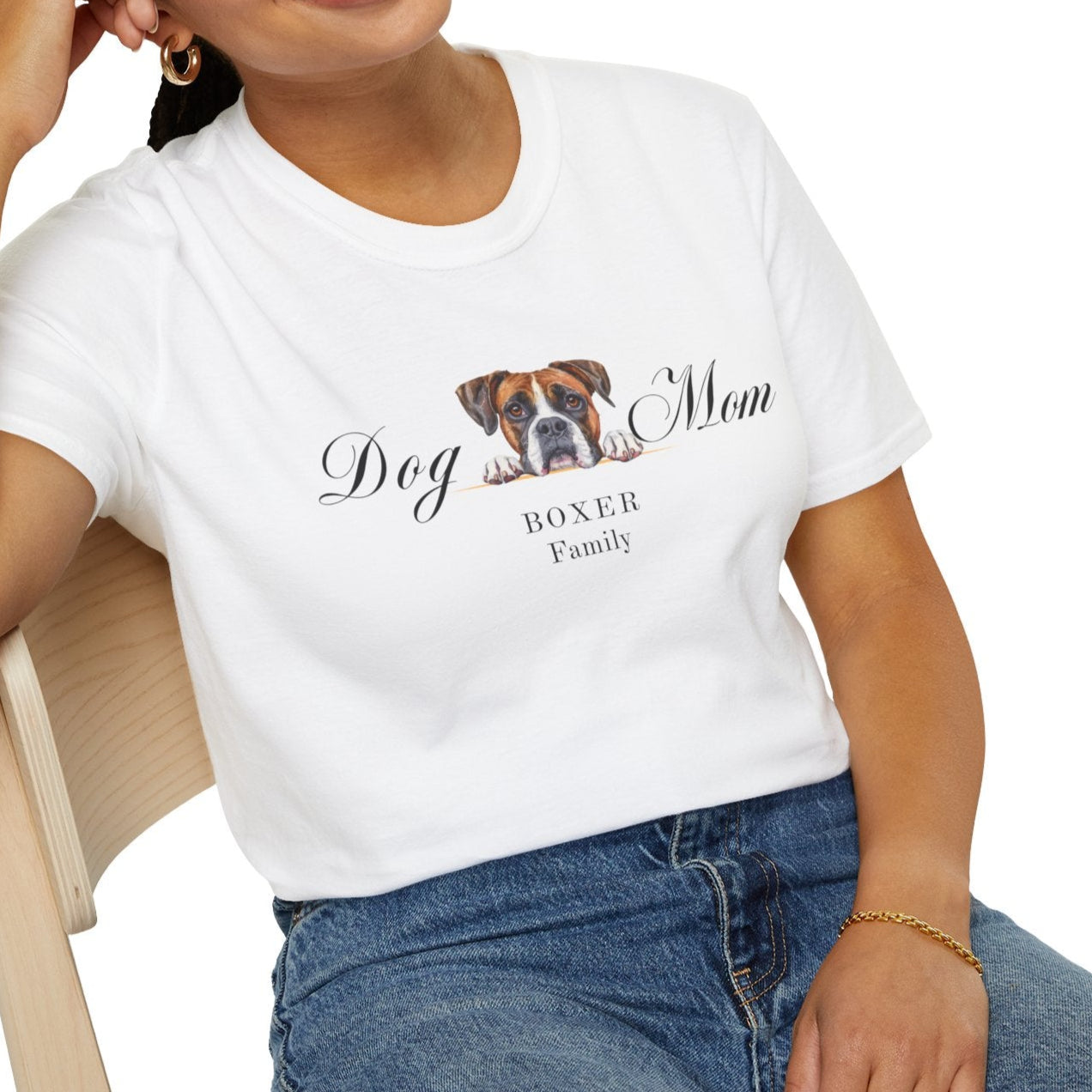 boxer mom t-shirt, boxer breed lover gift