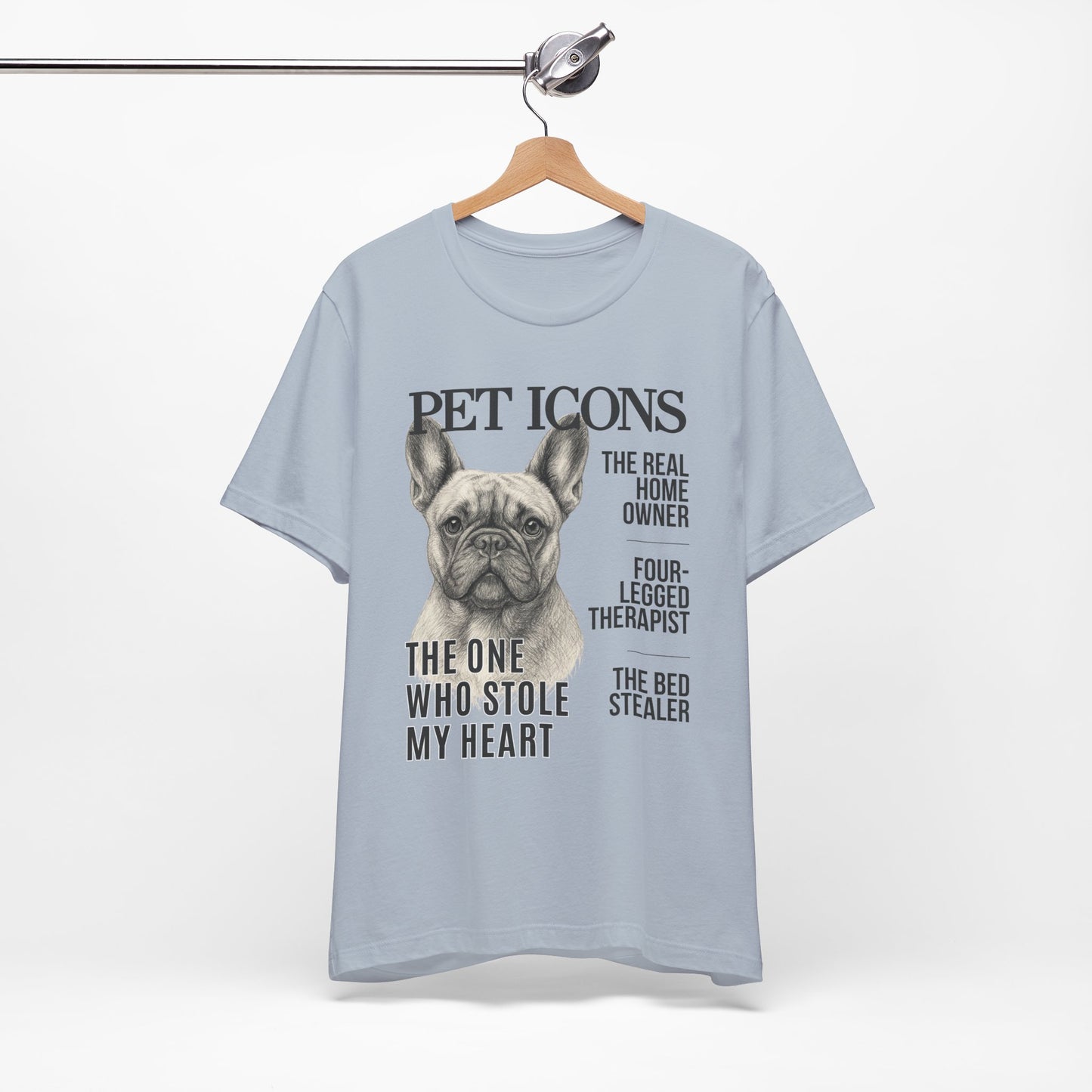 Pet Icons T-shirt - Frenchie Edition