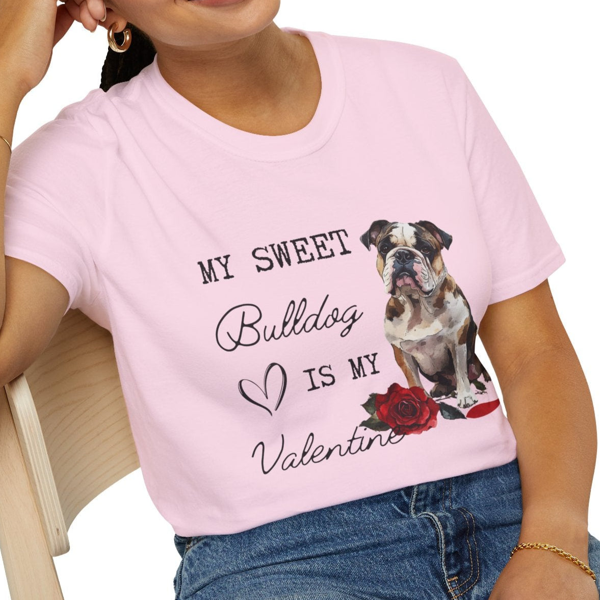 English Bulldog Lover Valentine's Shirt