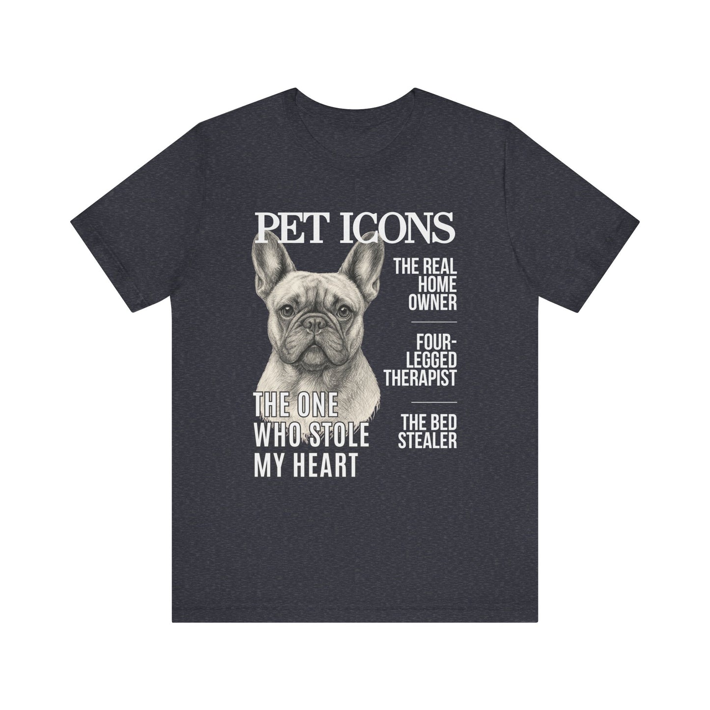 Pet Icons T-shirt - Frenchie Edition