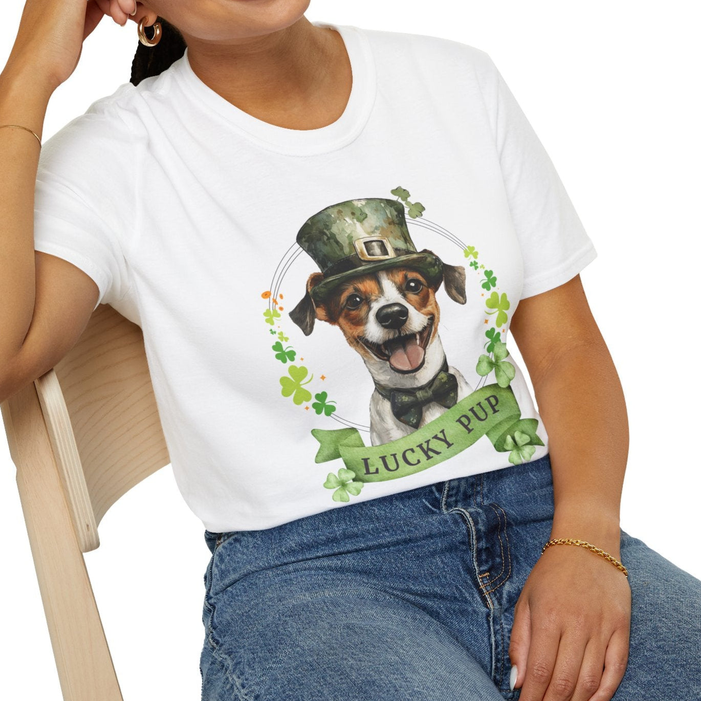 jack russell terrier dog lover st. patrick's day t-shirt