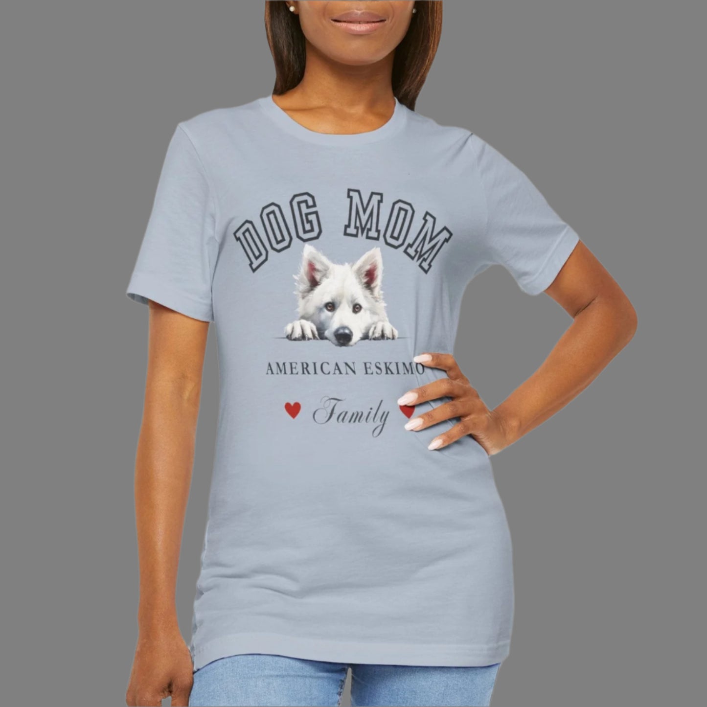 American Eskimo Dog Mom Family T-Shirt - Mother’s Day Gift for Dog Lovers