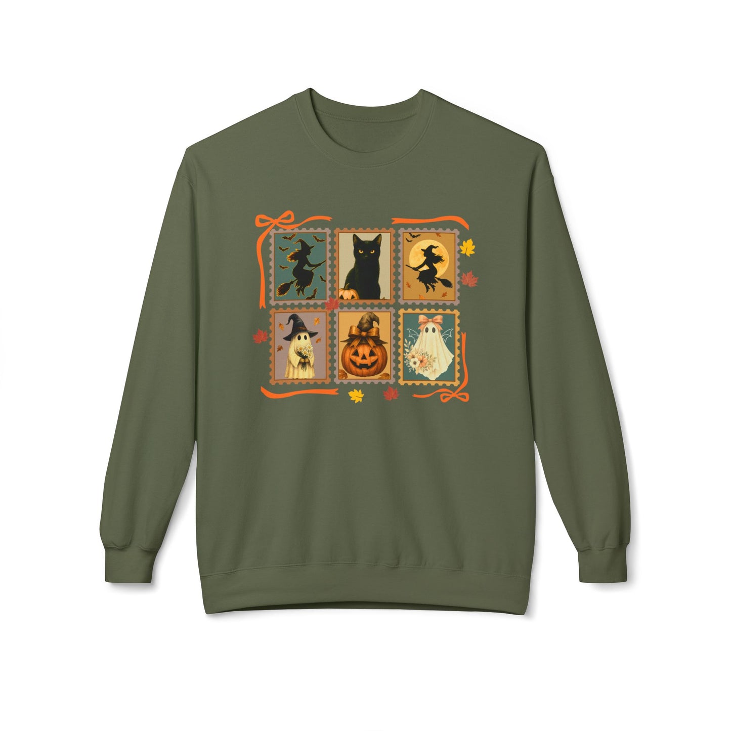 Halloween Autumn Stamp Sweatshirt – Personalized Halloween Pet Edition