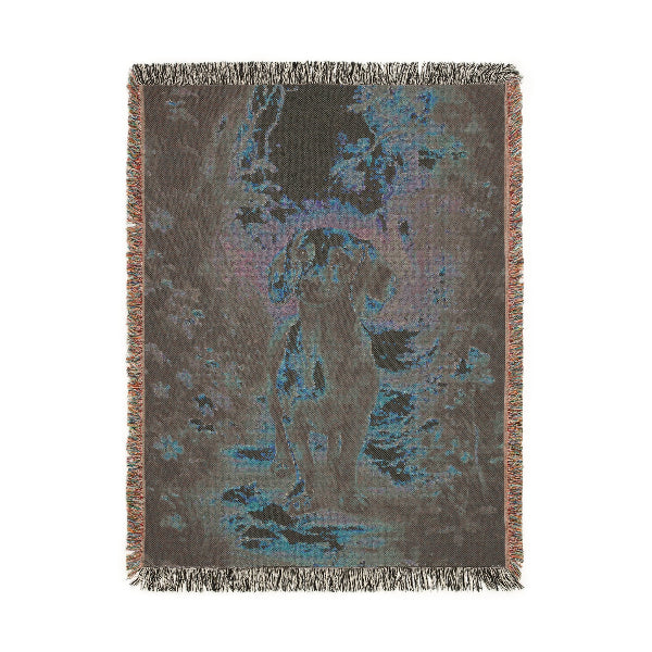 Dachshund Woven Throw – Woven Blanket, back side