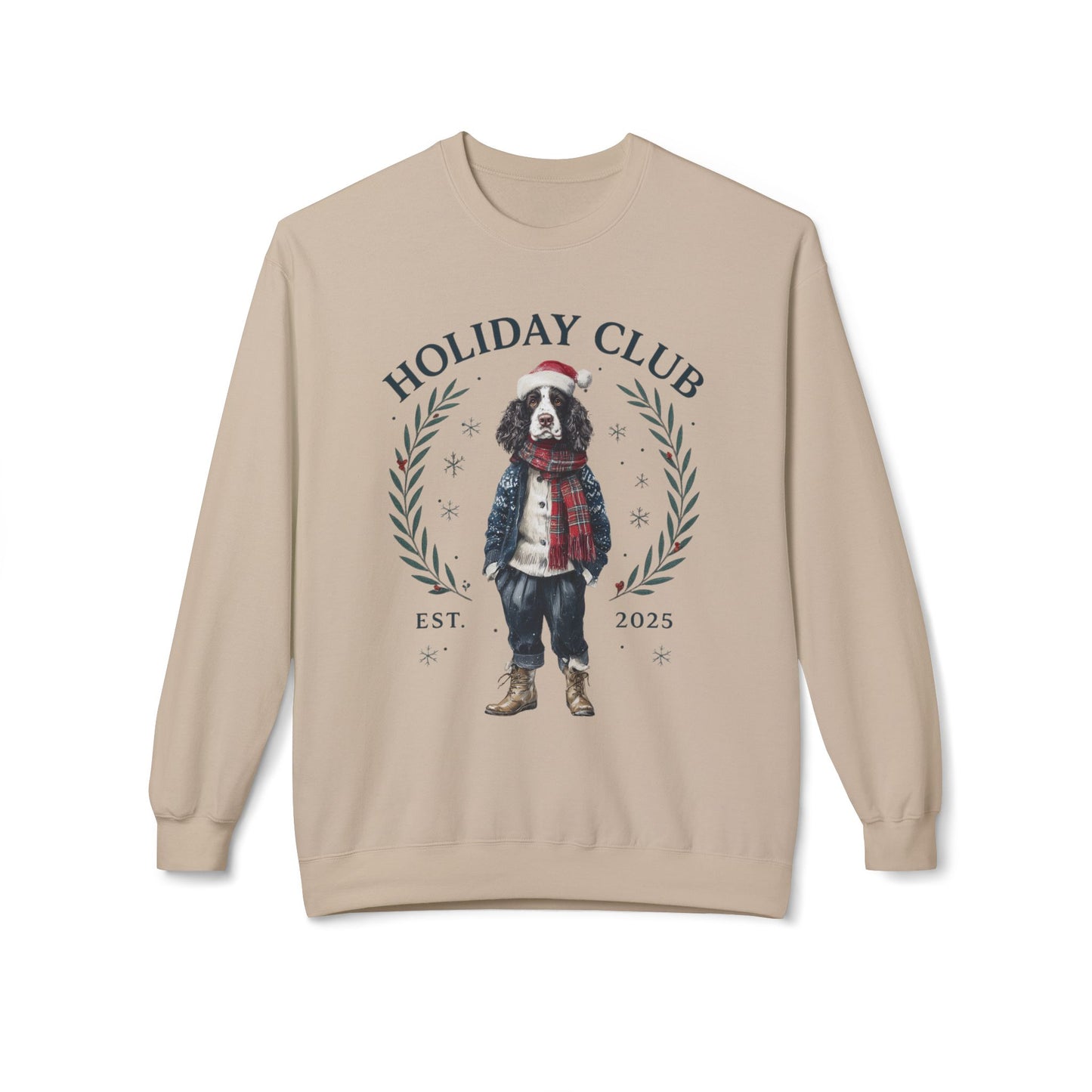 English Springer Spaniel Holiday Club Christmas Sweater